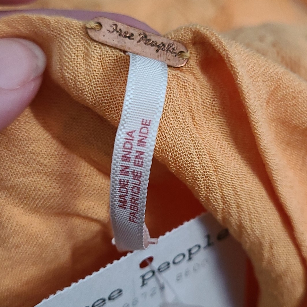 Free People Home Again Cami Orange Size Large NWT - Picture 8 of 9